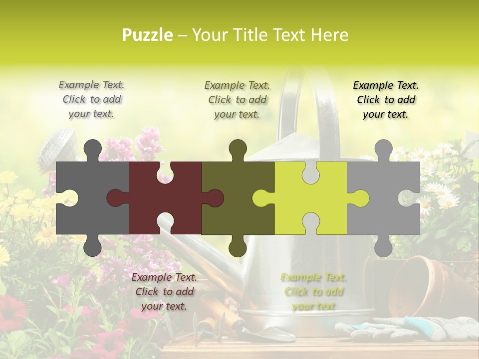 Shovel Flowerbed Tools PowerPoint Template