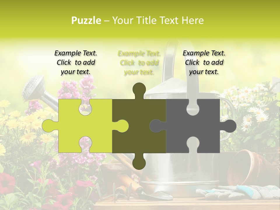 Shovel Flowerbed Tools PowerPoint Template