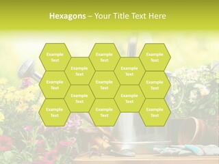 Shovel Flowerbed Tools PowerPoint Template
