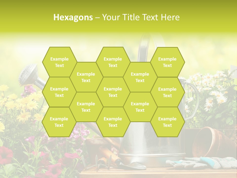 Shovel Flowerbed Tools PowerPoint Template