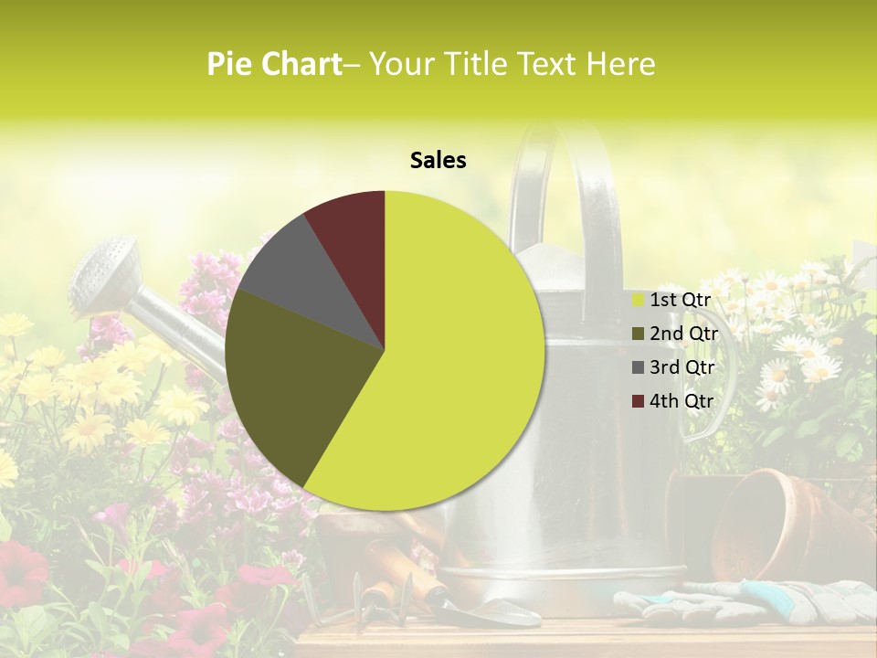 Shovel Flowerbed Tools PowerPoint Template