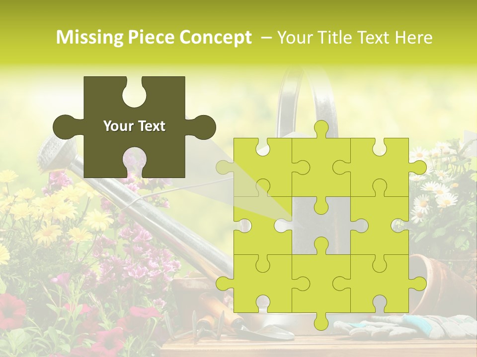 Shovel Flowerbed Tools PowerPoint Template