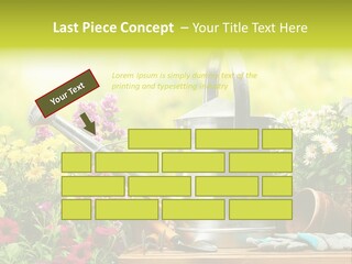 Shovel Flowerbed Tools PowerPoint Template