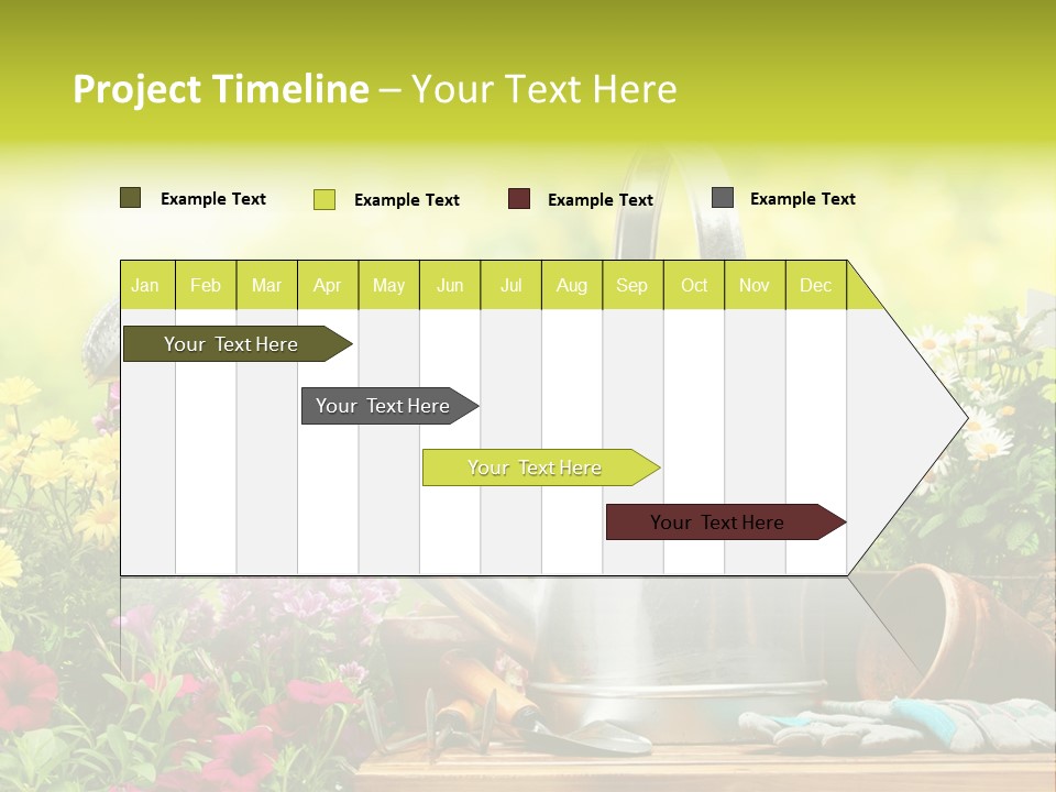 Shovel Flowerbed Tools PowerPoint Template