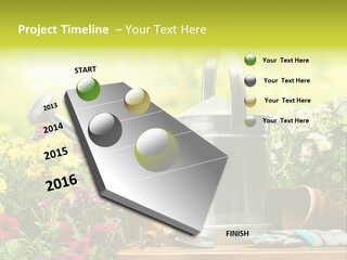 Shovel Flowerbed Tools PowerPoint Template