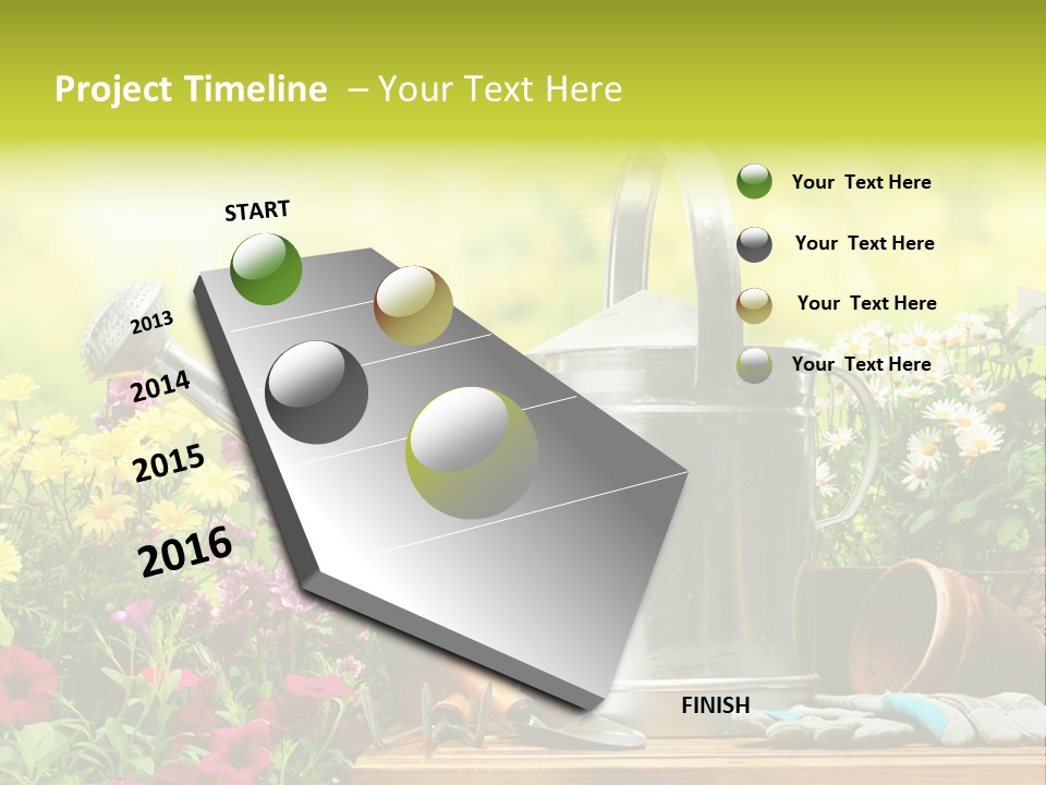 Shovel Flowerbed Tools PowerPoint Template