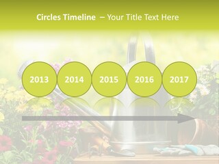 Shovel Flowerbed Tools PowerPoint Template