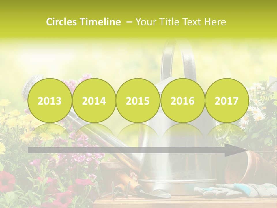 Shovel Flowerbed Tools PowerPoint Template