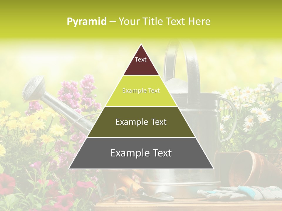 Shovel Flowerbed Tools PowerPoint Template