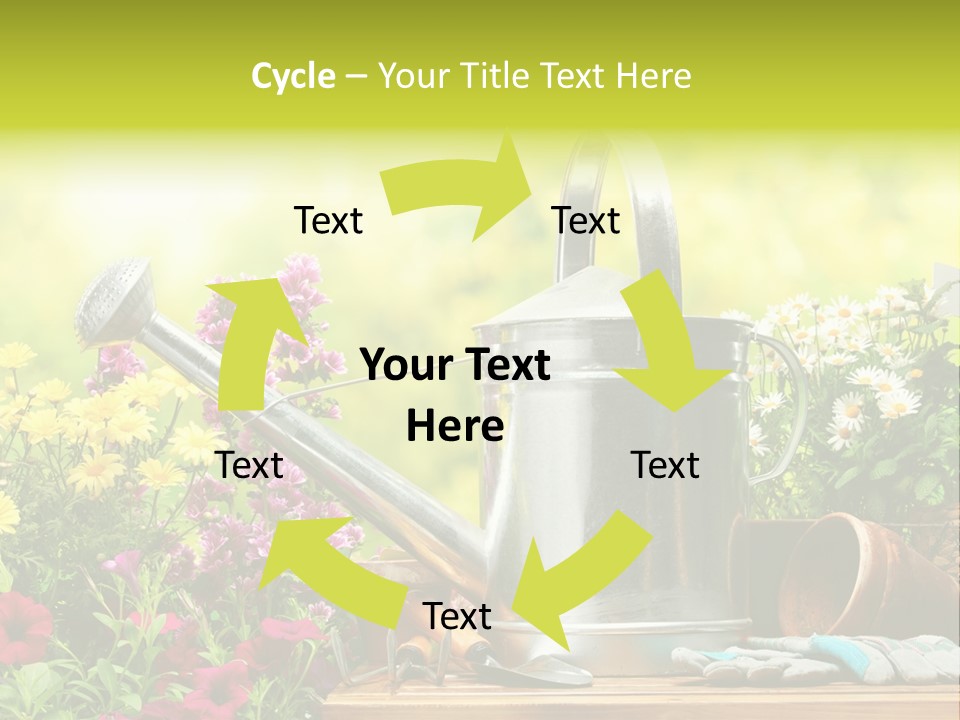 Shovel Flowerbed Tools PowerPoint Template