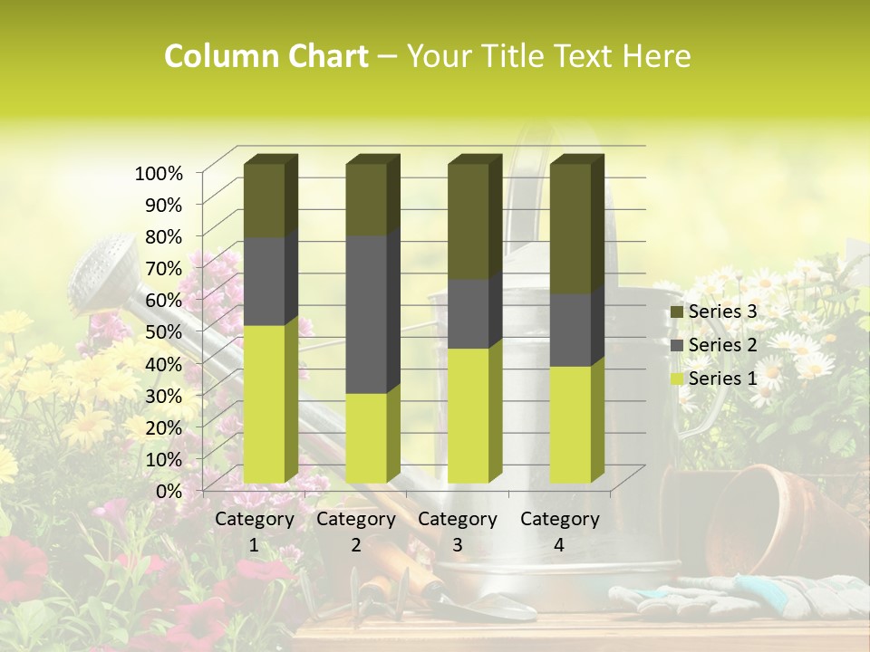 Shovel Flowerbed Tools PowerPoint Template