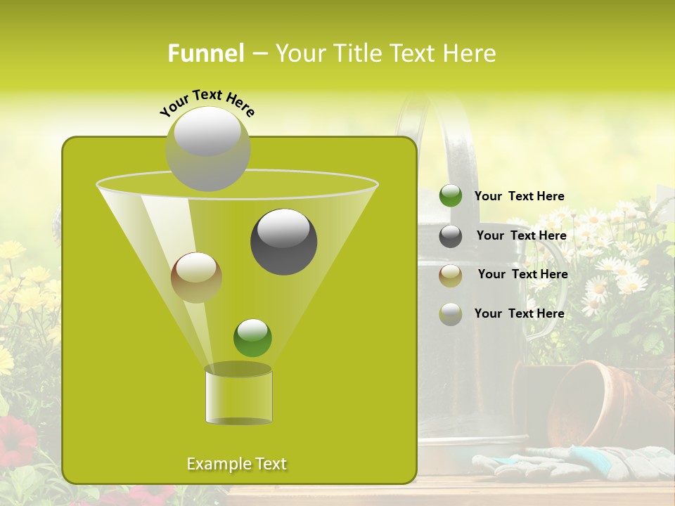 Shovel Flowerbed Tools PowerPoint Template