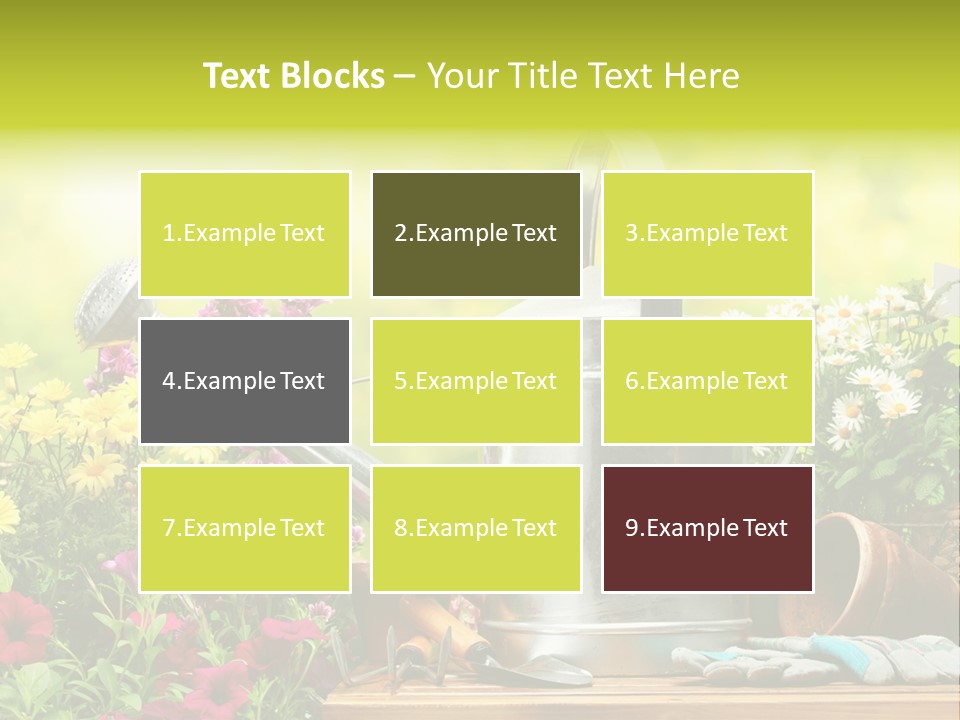 Shovel Flowerbed Tools PowerPoint Template
