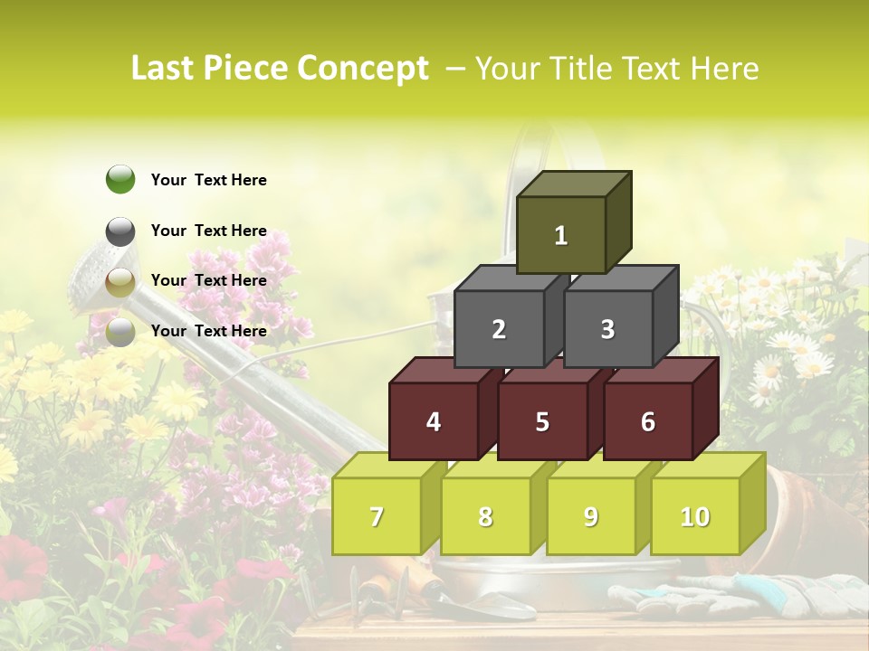 Shovel Flowerbed Tools PowerPoint Template