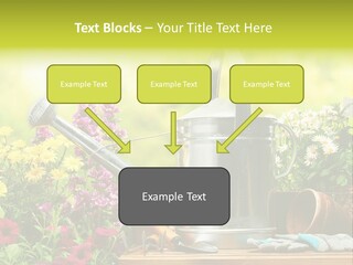 Shovel Flowerbed Tools PowerPoint Template