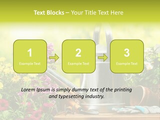 Shovel Flowerbed Tools PowerPoint Template