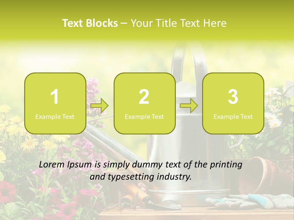 Shovel Flowerbed Tools PowerPoint Template