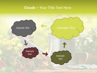 Shovel Flowerbed Tools PowerPoint Template