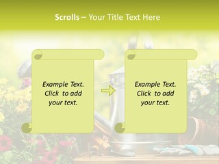 Shovel Flowerbed Tools PowerPoint Template