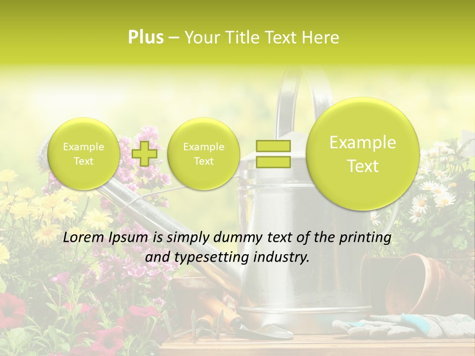 Shovel Flowerbed Tools PowerPoint Template