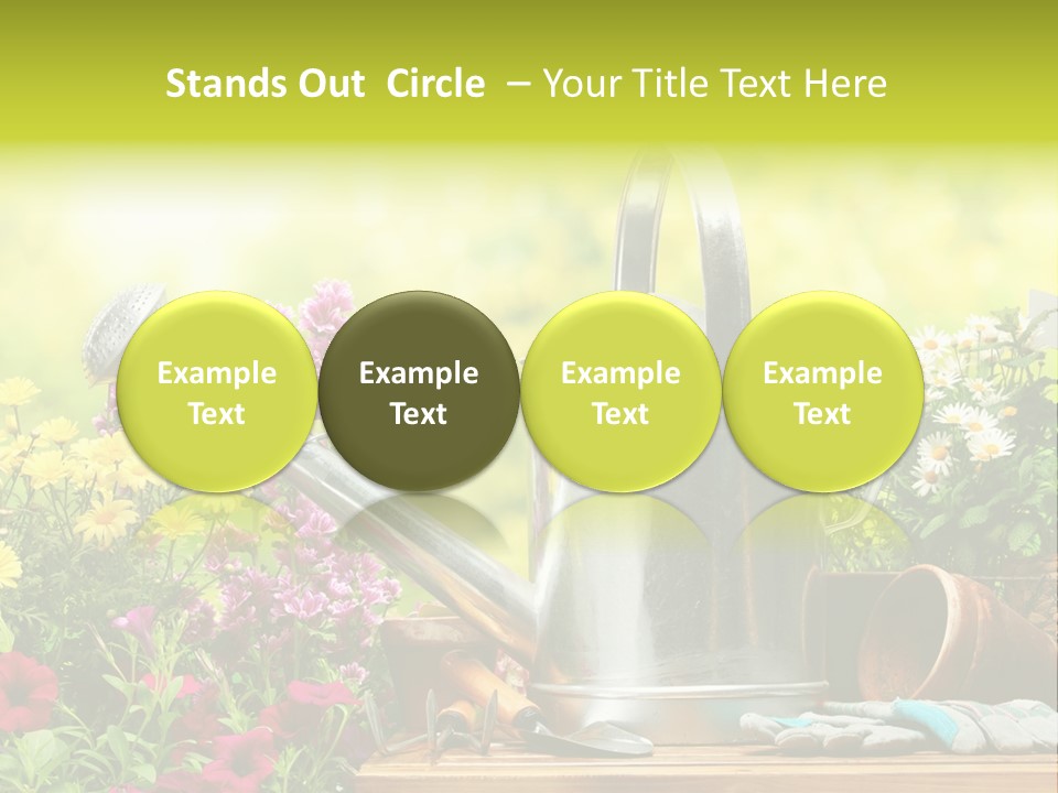 Shovel Flowerbed Tools PowerPoint Template
