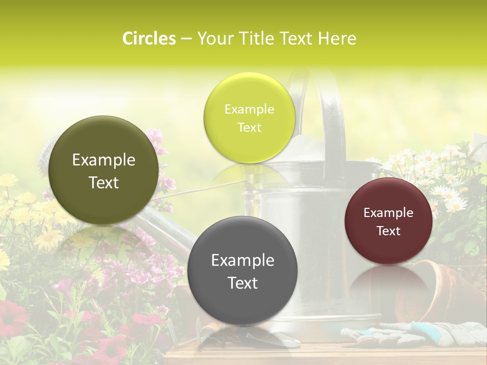 Shovel Flowerbed Tools PowerPoint Template