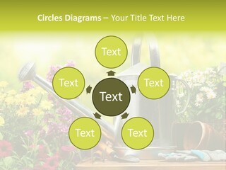 Shovel Flowerbed Tools PowerPoint Template