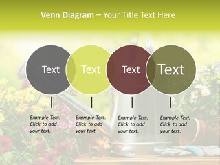 Shovel Flowerbed Tools PowerPoint Template