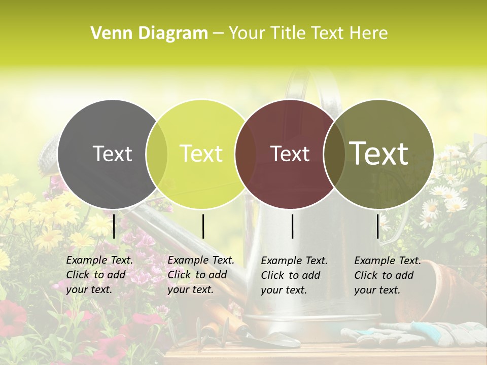 Shovel Flowerbed Tools PowerPoint Template