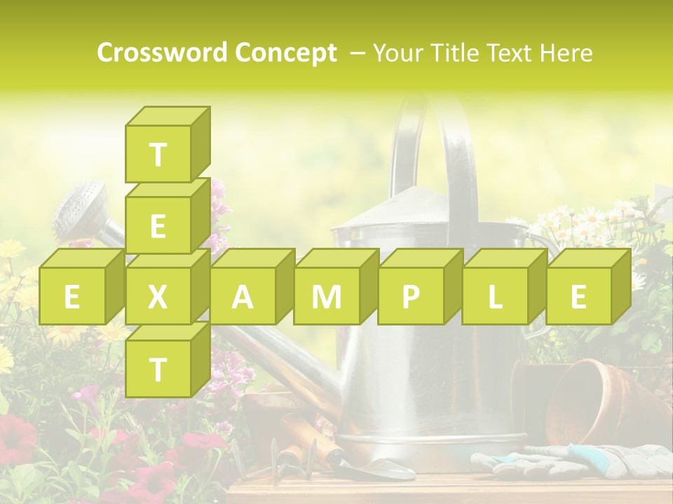 Shovel Flowerbed Tools PowerPoint Template