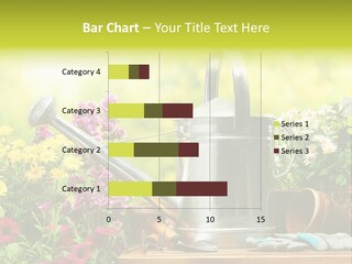 Shovel Flowerbed Tools PowerPoint Template