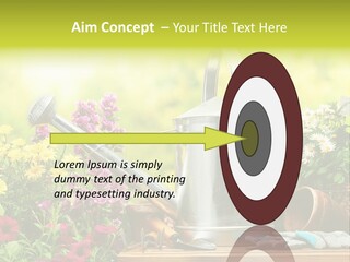 Shovel Flowerbed Tools PowerPoint Template