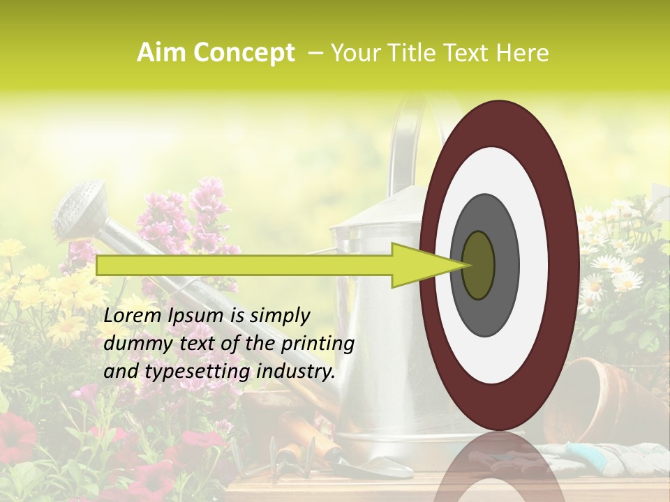 Shovel Flowerbed Tools PowerPoint Template