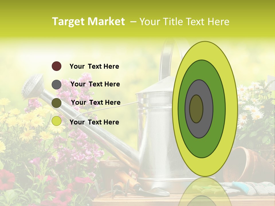 Shovel Flowerbed Tools PowerPoint Template