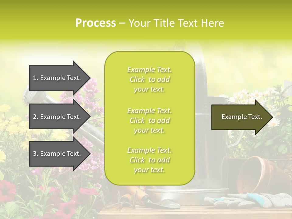 Shovel Flowerbed Tools PowerPoint Template