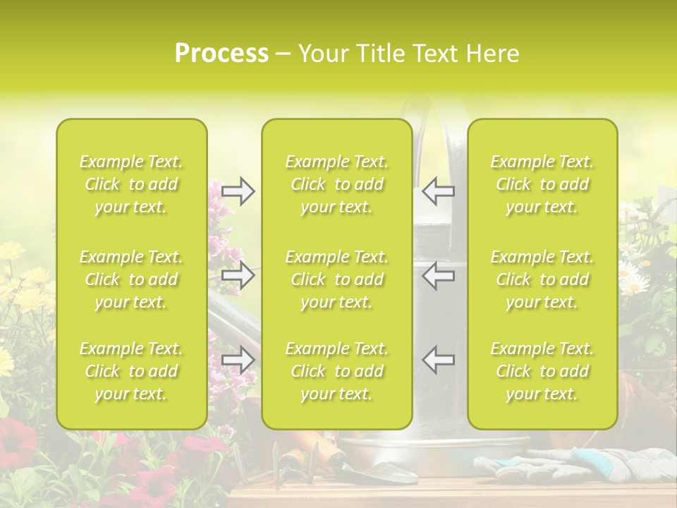 Shovel Flowerbed Tools PowerPoint Template
