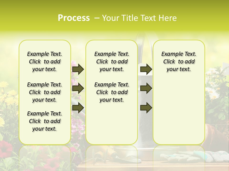 Shovel Flowerbed Tools PowerPoint Template
