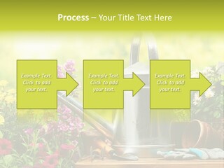 Shovel Flowerbed Tools PowerPoint Template