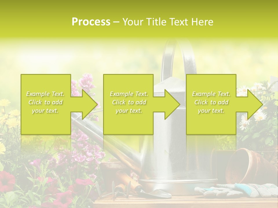 Shovel Flowerbed Tools PowerPoint Template