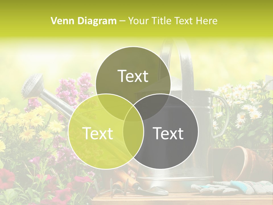 Shovel Flowerbed Tools PowerPoint Template