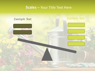 Shovel Flowerbed Tools PowerPoint Template