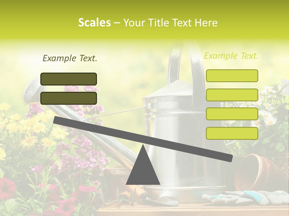 Shovel Flowerbed Tools PowerPoint Template