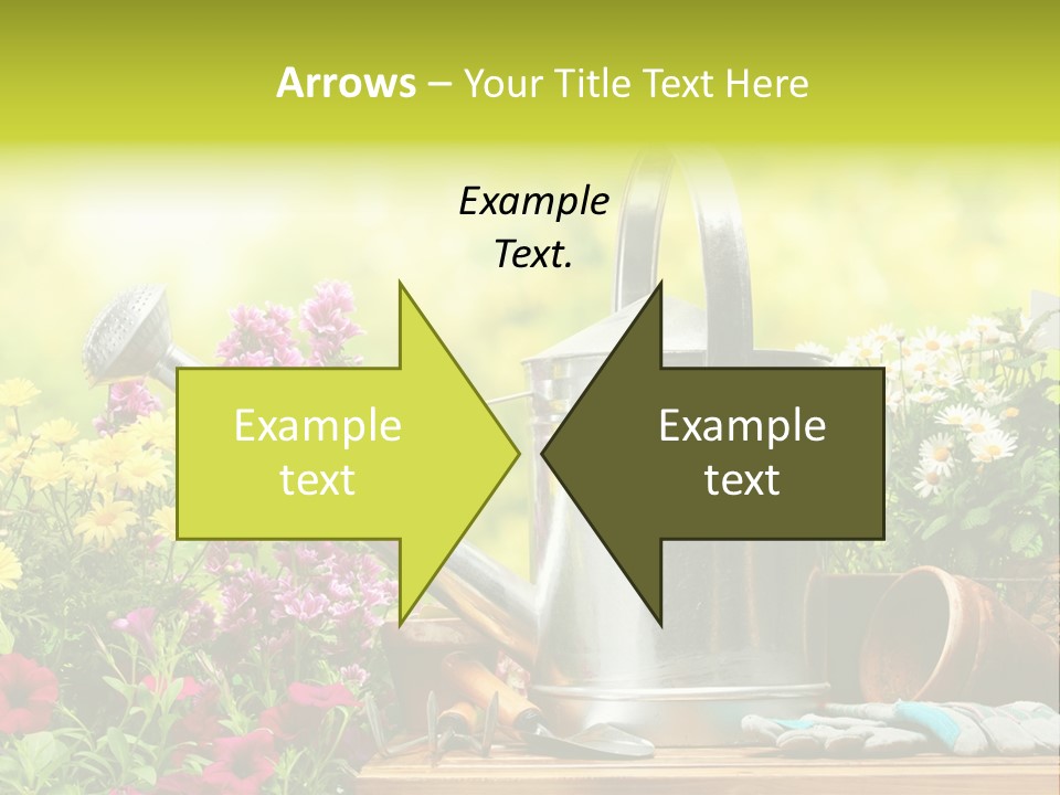 Shovel Flowerbed Tools PowerPoint Template