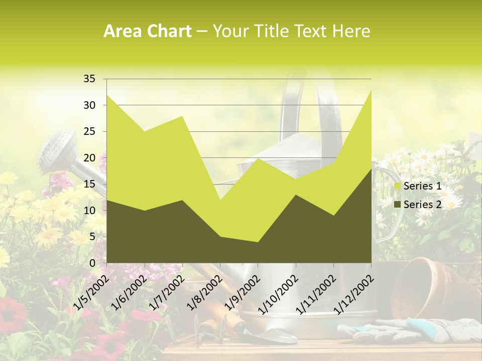 Shovel Flowerbed Tools PowerPoint Template