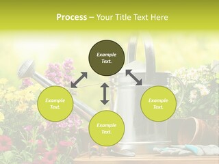Shovel Flowerbed Tools PowerPoint Template