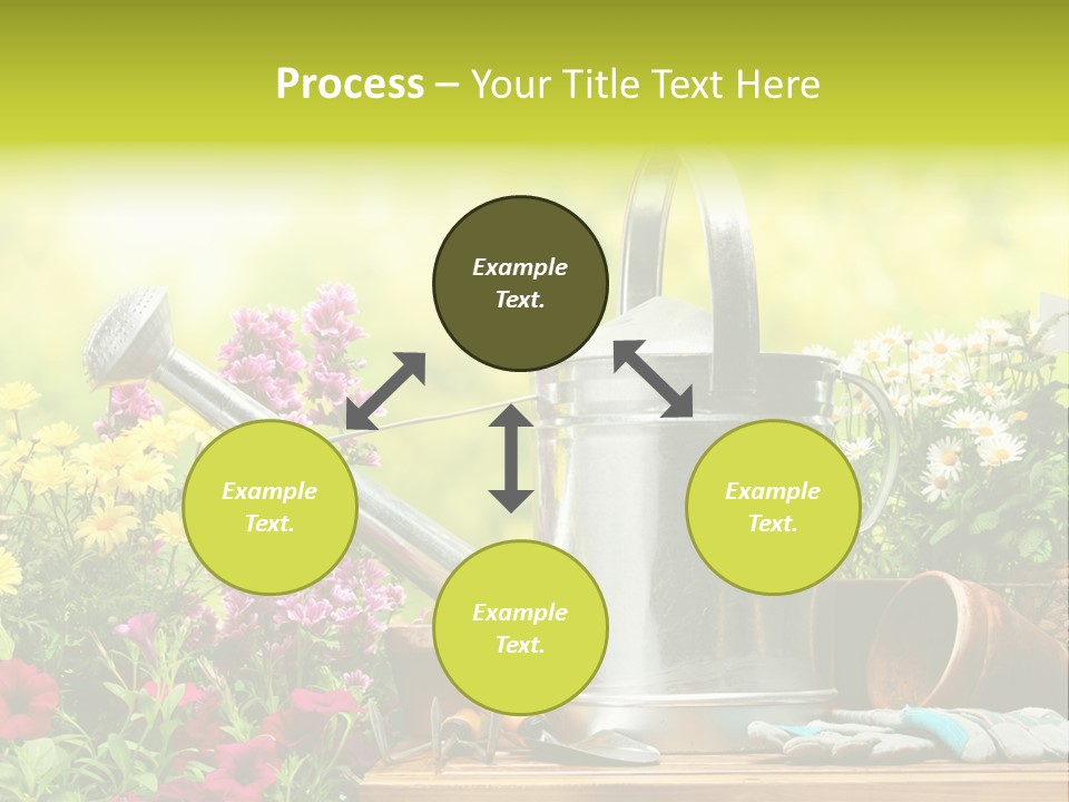 Shovel Flowerbed Tools PowerPoint Template