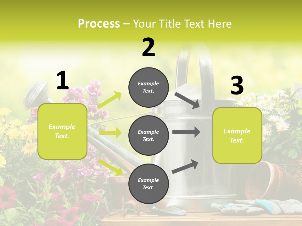 Shovel Flowerbed Tools PowerPoint Template