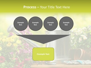 Shovel Flowerbed Tools PowerPoint Template