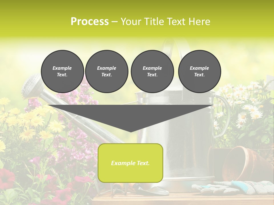 Shovel Flowerbed Tools PowerPoint Template