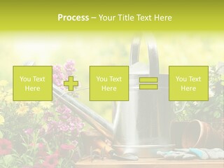 Shovel Flowerbed Tools PowerPoint Template